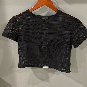 Koral Black Mesh T Shirt